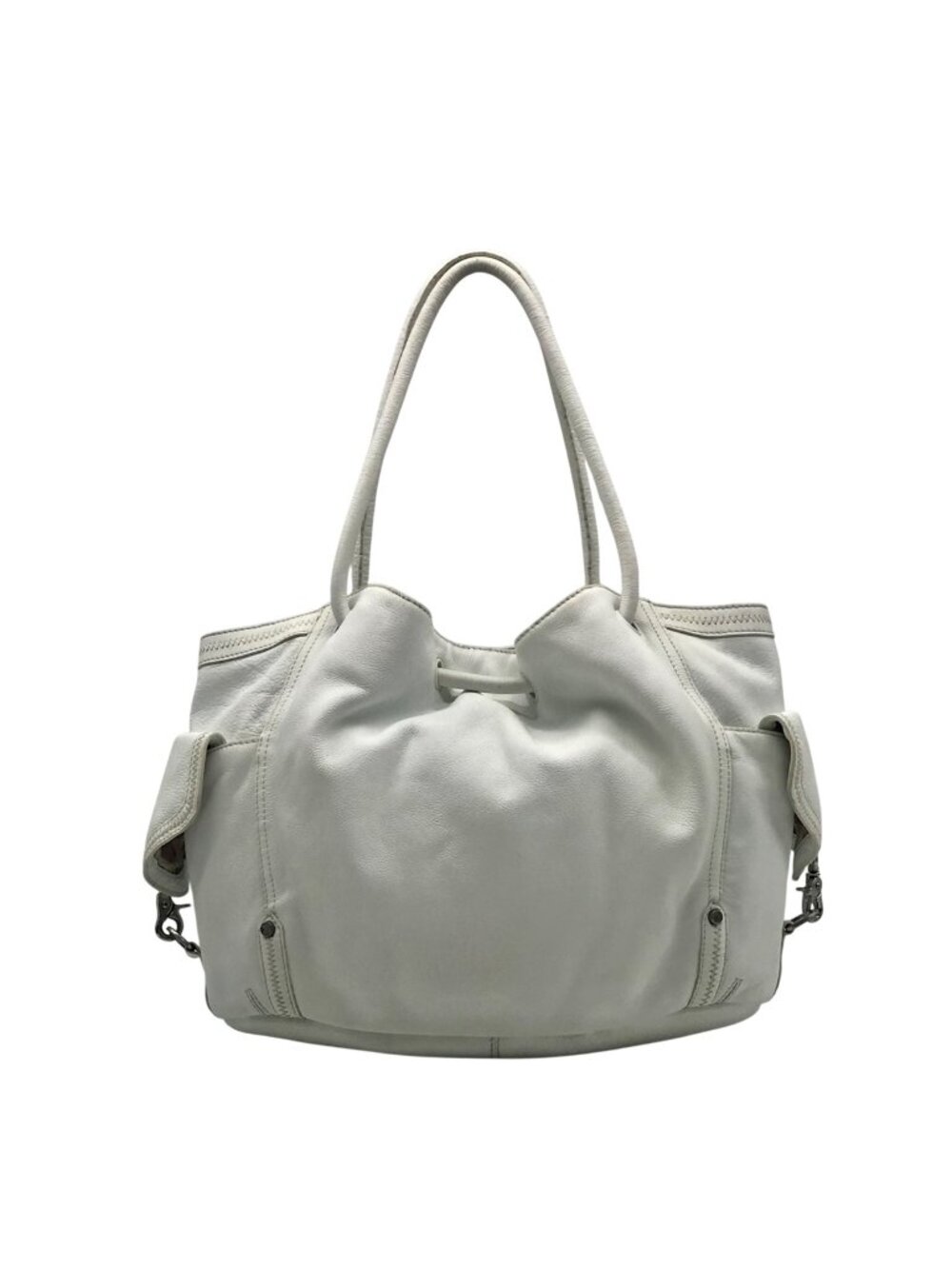 Sigrid Olsen White Faux Leather Hobo Bag